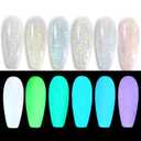 Glow in the dark Opal Gel Nail Polish 6 Colors Set Color Changing Semi Clear Gel Polish (GP015)