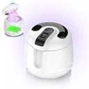 Cordless Ultrasonic Retainer Cleaner Machine, MEKO Rechargeable Denture Cleaner with 4000mAh Battery, 48kHZ, IPX5 Waterproof Dental Pod for Aligner, Braces, Jewelry, Toothbrush Head-White