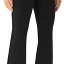 AFITNE Women's Yoga Pants Bootcut Workout Leggings Flare Casual Lounge Pants with Pockets High Waist and Tummy Control (Black, S)