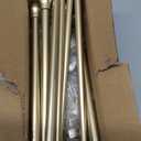 Magnetic Curtain Rods 4 Pack for Metal Doors and Windows, Multi-Use Adjustable Magnetic Rods for Small Windows Cafe Sidelight and Iron Steel Places (Adjust from 9 to 16 Inch, Gold)