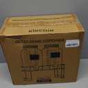 KIKCOIN 1 Gallon Glass Drink Dispensers for Parties, 2 Pack Leakproof Beverage Dispenser with Stand & 18/10 Stainless Steel Spigot & Filter -for Lemonade, Juice, Sun Tea, Punch- ALL DISHWASHER SAFE