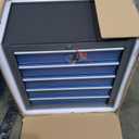 Heavy-Duty 5-Drawer Rolling Tool Chest with Wheels, Steel Tool Storage Cabinet with Lock & Liner for Workshop for Workshop/Garage - Includes 5 Organizer Boxes, Blue-Grey