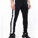 Men's Athletic Sweatpants Workout Tapered Joggers Running Gym Pants with Pockets (Black, M)