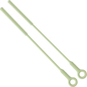 Extra Long Straw Cleaner Brush,Reusable and Soft Silicone Straw Cleaning Brush to Clean Crevice(Avocado Green)