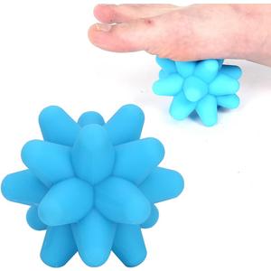 HURRISE Massage Balls, Silicone Massage Ball Fitness Massage Ball for Physio, Back, Legs Massage Ball for Massage Balls & Feet Spiky Massage Balls[Blue]