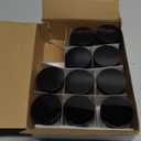 Vivaplex, 10, Clear, 2 oz, Round Glass Jars, with Inner Liners and black Lids