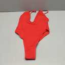 ESONLAR Women's Sexy Plunging V Neck Bathing Suit Open Back One Piece Swimsuits S