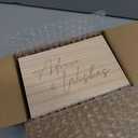 WOODAMORE Advice and Wishes Cards Box - 50 Pcs Rustic Baby Shower Advice Cards, Wedding Advices Card for Bridal Shower, Well Wishes Box for Graduation, Christmas, Birthday Party Decorations, 5x7 inches