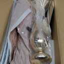 22in Gold Vases for Centerpieces, 2Pcs Metal Tall Trumpet Vases Wedding Reception Centerpieces, Crystal Flower Vase for Table Wedding Party Event Home Decor