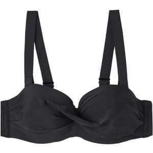 CALZEDONIA Woman's Lightly Padded Bandeau Swimsuit Top Indonesia (Black)