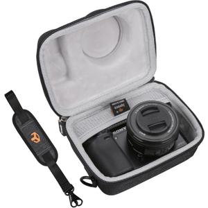 Aproca Portable Hard Protective Case, for Sony Alpha a6000 / a6100 / a6400 / a6600 Mirrorless Digital Camera (Dark Gray-Upgraded Version)