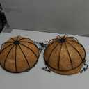 Hanging Baskets for Plants Outdoor, Metal Wire Round Planters with Coco Liner, Hanging Flower Baskets for Home Garden Porch Balcony Railings Decor