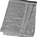 Generic Thermal Insulated Door Curtain Magnetic Windproof Winter Door Cover with Clear Window for 36.61x85.05in Doors Gray Oxford Cloth Cotton