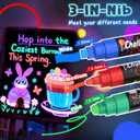 8 UV Neon Chalk Markers Glow in the Dark under Blacklight, Jumbo Liquid Chalk Markers Erasable 10mm 3 In 1 Nib, Fluorescent Paint Pens For Car Window Glass Blackboard Poster Painting DIY Craft