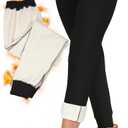 Fleece Lined Joggers for Women-Winter Thermal Women's Sweatpants Thick High Waisted Ski Hiking Running Pants S-2XL (Medium, 1-1 Pack Black)