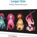 Anime Large Gaming Laptop Mouse Pad Tanjiro Nezuko Zenitsu Inosuke, Big Desk Pads PC Keyboard Waterproof and Non-Slip 31.06 x 11.8inches 3mm Thick Rubber Table Mat Black