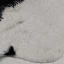 MustMat Cute Cow Print Rug Black and White Faux Cowhide Rugs Animal Printed Area Rug Carpet for Home 5.2x4.6 Feet
