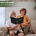 2 x Legacy Journal - Family Memory Book, 9.25" x 7.7", Classic Legacy Book with Back Pocket, Golden Stamping, Ribbon Marker, Hardcover, Gift for grandparents, Collectors, Life Story Journal - Black