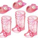 Artlunar Mini Pink Cowgirl Boots Shot Glasses with Pink Hat - Plastic Cute Shot Glasses for Women Western Cowgirl Party Favors