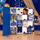 Graduation Advent Calendar Gift Box 16 Days Fill It Yourself Empty Gift Box Empty DIY Graduation Countdown Calender for Graduates Her Him High School College(Blue)