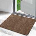 Premium Microfiber Indoor Door Mat  20"x30" Washable Entry Mat, Non-Slip, Waterproof Backing, Super Absorbent, Low Profile Entryway Doormat for Indoor Entrance (1'8" x 2'6" (Rectangular), Brown/Dark Brown Fibers)
