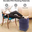 Inflatable Foot Rest Pillow for Travel - Adjustable Height Flight Foot Rest with Eye Mask and Earplugs for Kids & Adults on Airplane, Car, Train, Office, and Home (1 PCS)