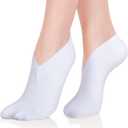 Geyoga 10 Pairs Moisturizing Socks Overnight for Dry Feet Spa Cotton Moisture Enhancing Cosmetic Socks for Women and Men, White