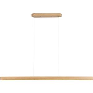 39" Wood Linear Pendant Light 24w Led Pendant Light Dimmable Ceiling Pendant Hanging Light Adjustable Billiard Pool Table Lights for Dining Room Light Kitchen Island Natural Wood Color (39in)