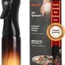 Mistifi Premium Oil Sprayer  Dark Glass Bottle for Cooking, Air Fryer & Salad  Fine Mist, Easy Press  Abyss/Olive Brown