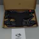 PHOEPET Reflective Dog Harness Large Breed Adjustable No Pull Vest with Handle 2 Metal Rings 3 Buckles [Easy to Put on & Take Off](XL, Black)