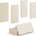 4 Pack High-Density Core with Fabric Cover Acoustic Panels 24x12x2 in Self-Adhesive Soundproofing and Sound-Absorbing Wall Panels for Echo Reduction in Studio, Theater, or Recording (Cocoa Beige)