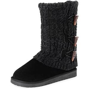 MUK LUKS Women's Cheryl Fashion Boots (6, Jet Black)