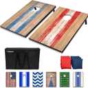 GoSports Portable Cornhole Sets, 8 Styles Choose 4 x 2 ft or 3 x 2 ft - Boards Include 8 Bean Bags, Travel Case, and Game Rules