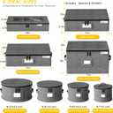 YearningHome China Storage Containers Hard Shell,Moving Boxes for Mugs,Wine Glassess,Plates,Sausers,Utensils and Dinnerware, Sturdy Dish Organizer with Felt Dividers,8-Piece Set,Grey
