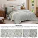 BLOOMHAVEN King Comforter Set - 7 Pieces Green Bedding Sets for All Seasons, Lightweight Soft Bed in a Bag King with Revesible Farmhouse Comforter, Sheets, Pillowcases & Shams