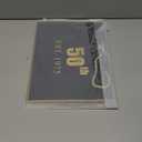 Teenyyou 50th Birthday Gift Bag Large for Women with Greeting Card and Tissue Paper Wrapping Gift Bag for Birthday Decorations Party Supplies(black Gold, 50th)