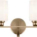 Kichler Gioe 2-Light Bathroom Vanity Light, Champagne Bronze