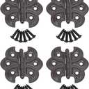 QCAA Butterfly Hinge for Cupboard Door,Oil-Rubbed Bronze, 4 Pack, Made in Taiwan