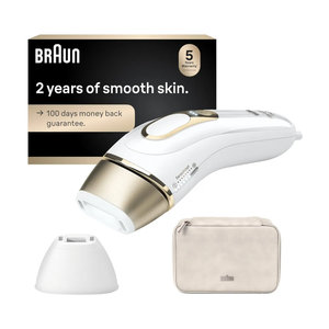 Braun IPL at Home Laser Hair Removal for Women and Men, Silk Expert Pro 5 PL5137 with Venus Swirl Razor, Permanent Visible Hair Reduction in Hair Regrowth for Body & Face, Corded, PL5137
