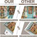 ZTHMOE Fabric 7x5ft Spring Flowers Shop Photography Backdrop Easter Floral Market Rabbits Colorful Eggs Party Decoration Kids Adults Photo Banner Props