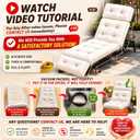 Outdoor Chaise Lounge Cushion, Waterproof 74.4x22x4.7 Inch Thick Cotton Filled Patio Lounge Chair Cushion with Ties, Replacement for Pool Lawn Balcony Furniture, Cream (Cushion ONLY)