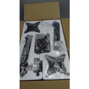 EVEO Premium Dual Monitor Mount 14"32” Dual Monitor Arm VESA Bracket Adjustable Height Gas Spring Dual Monitor Stand, Screen Full Motion Dual Monitor ArmComputer Monitor Stand for 2 Screens  Black