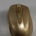 TECKNET Wireless Mouse, 2.4G Ergonomic Optical Mouse, Computer Mouse for Laptop, PC, Computer, Chromebook, Notebook, 6 Buttons, 24 Months Battery Life, 2600 DPI, 5 Adjustment Levels - Gold
