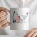 Mahjong Cocktail mug Gifts for Mah Jong Lover Players,mahjong gifts for women,Mah jong Accessories Ceramic Coffee Tea Mug 11 oz