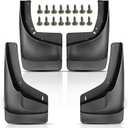YHTAUTO Set of 4 Mud Flaps Splash Guards Accessories Replacement for Chevrolet Silverado 1500 2500 HD 3500 Tahoe & GMC Yukon Sierra, with Factory Fender Flares, Front and Rear LH RH, Black