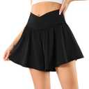 Flowy Shorts Crossover Athletic Shorts for Women High Waisted Summer Skorts for Golf Tennis, XXL