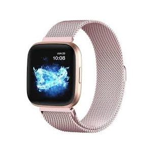 STAINLESS STEEL MESH BAND FOR USE WITH FITBIT VERSA ROSE GOLD - New