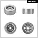 Drive Belt Idler Pulley Belt Tensioner Pulley Compatible for Mitsubishi Outlander 2.4L L4 - Gas 2012-2015 [ES, SE] - Replace Part 1341A051