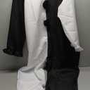 Adult Cosplay Costume Outfits Jumpsuit Anime Black White Bodysuit for Halloween (A, XXL)