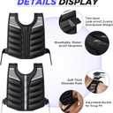 Weighted Vest Men Women,10lb/15lb/20lb Weight Vest for Women Workout,Body Weight Vests with Reflective Stripe for Workout,Strength Training,Running,Walking,Weightlifting (Black)
